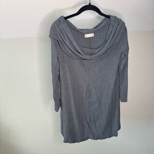 Altar’d State Gray Long Sleeve Pullover Midi Dress